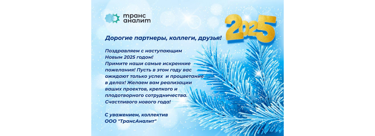 Поздравляем с наступающим Новым 2025 годом!